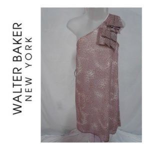 Walter Baker One Shoulder Print Dress - SZ SM